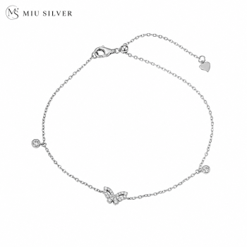 Lắc chân bạc Twinkle Butterfly