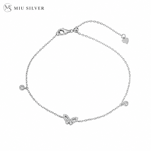 Lắc chân bạc Twinkle Butterfly