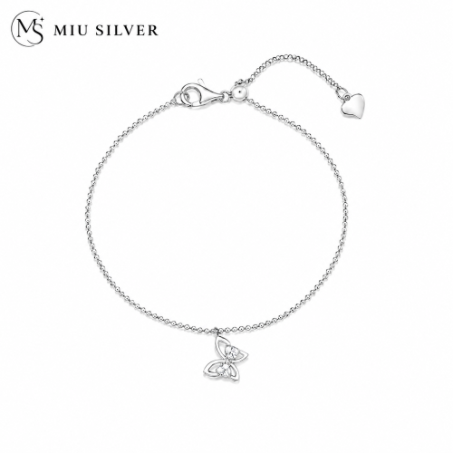 Lắc tay bạc Butterfly Whisper