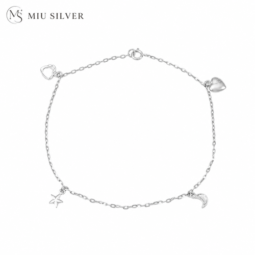 Lắc chân bạc Moonlight Charm