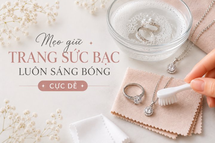 Mẹo giữ trang sức bạc luôn sáng bóng cực dễ